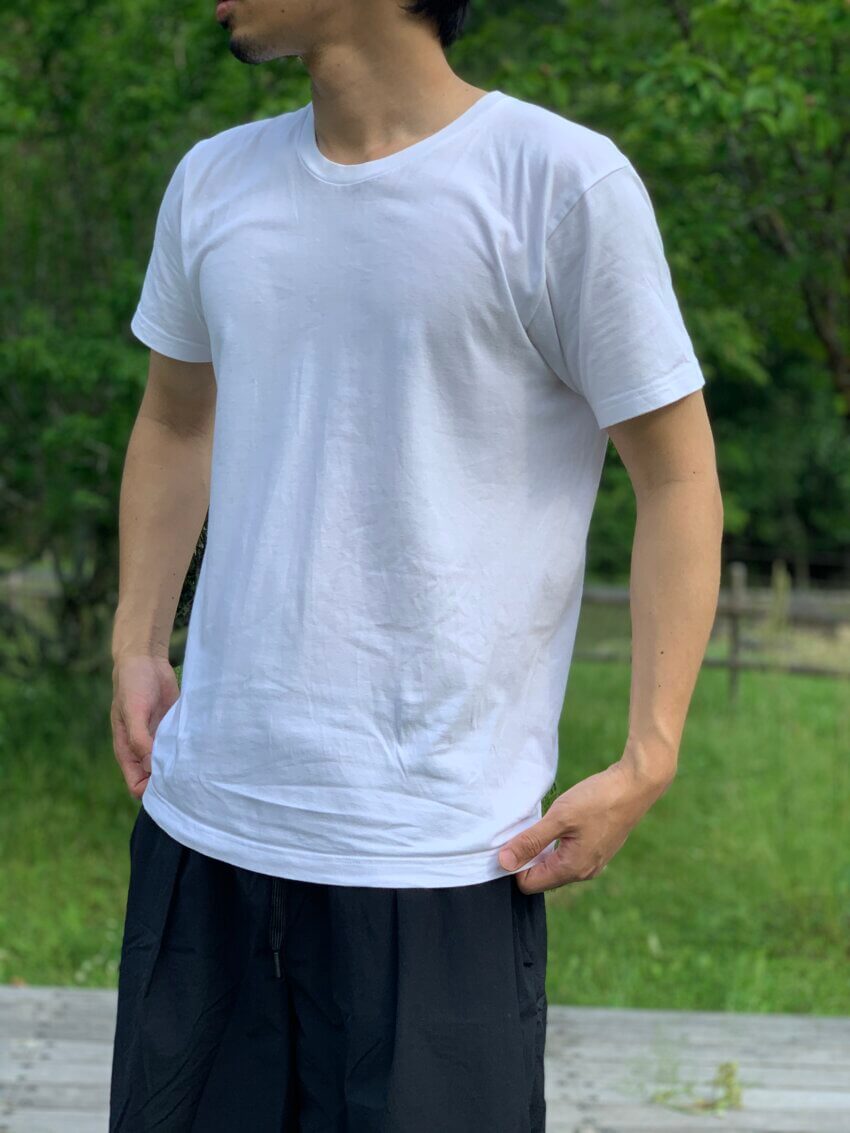 ヘインズのジャパンフィットTシャツのサイズ感・着用感