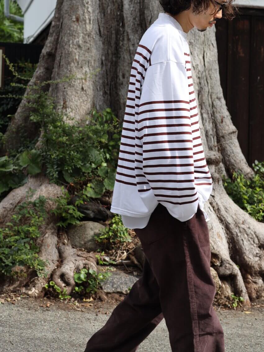outilのバスクシャツ「tricot aast」のサイズ感・着用感