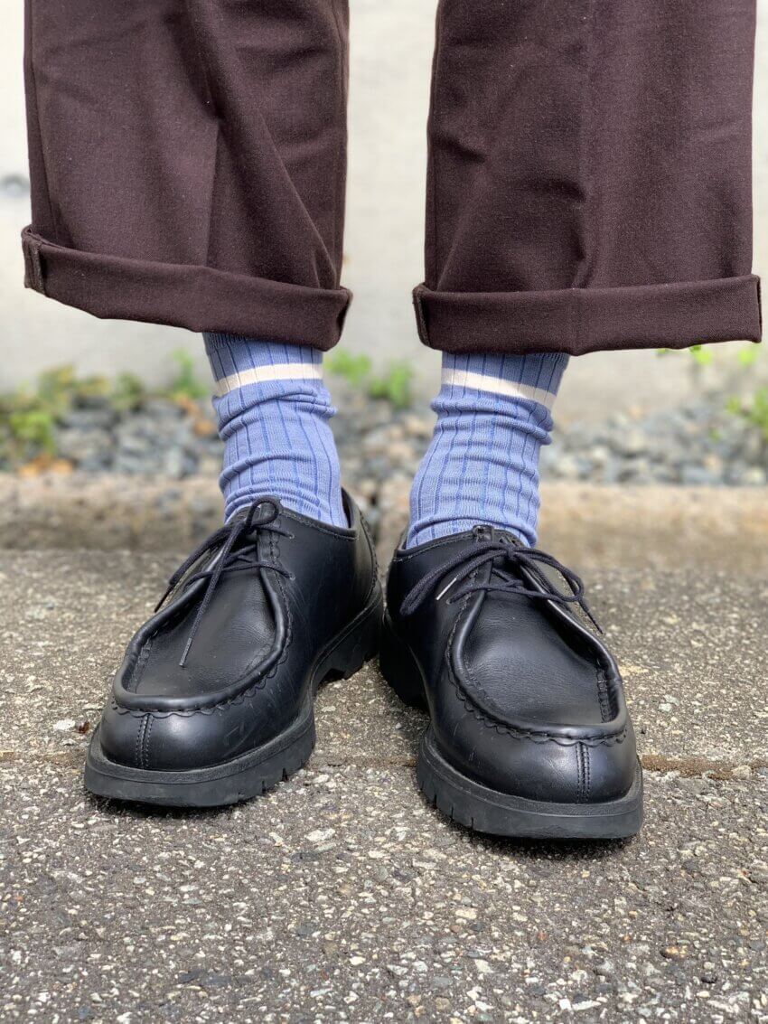 ロトトの靴下、クレマンのチロリアンシューズのコーデ