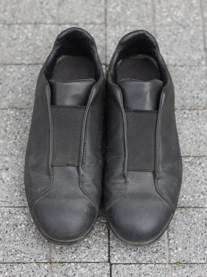 ムーンスターエイトテンス「キッチェ」の1年後の経年変化(アッパー)