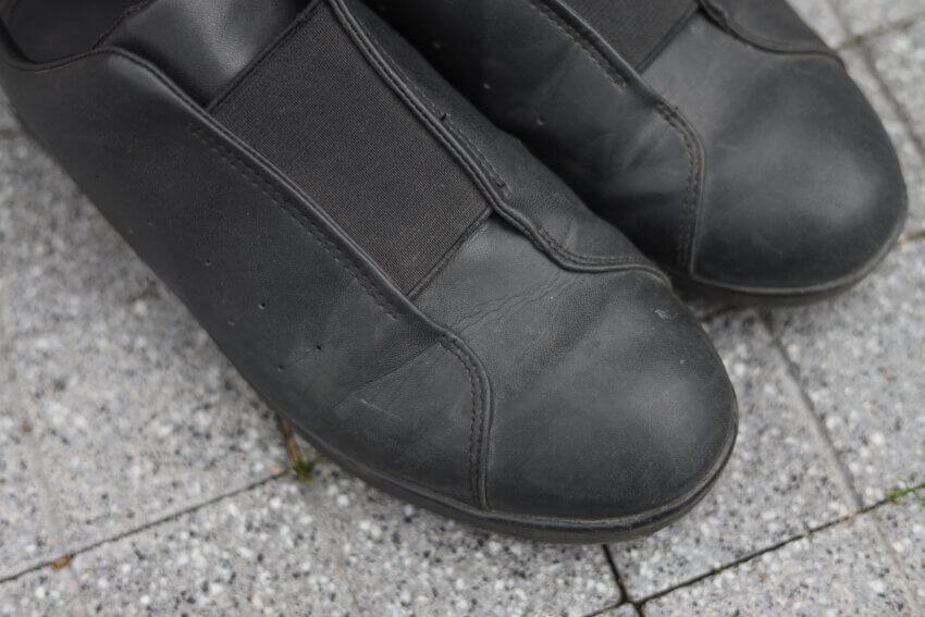 ムーンスターエイトテンス「キッチェ」の1年後の経年変化(アッパー)