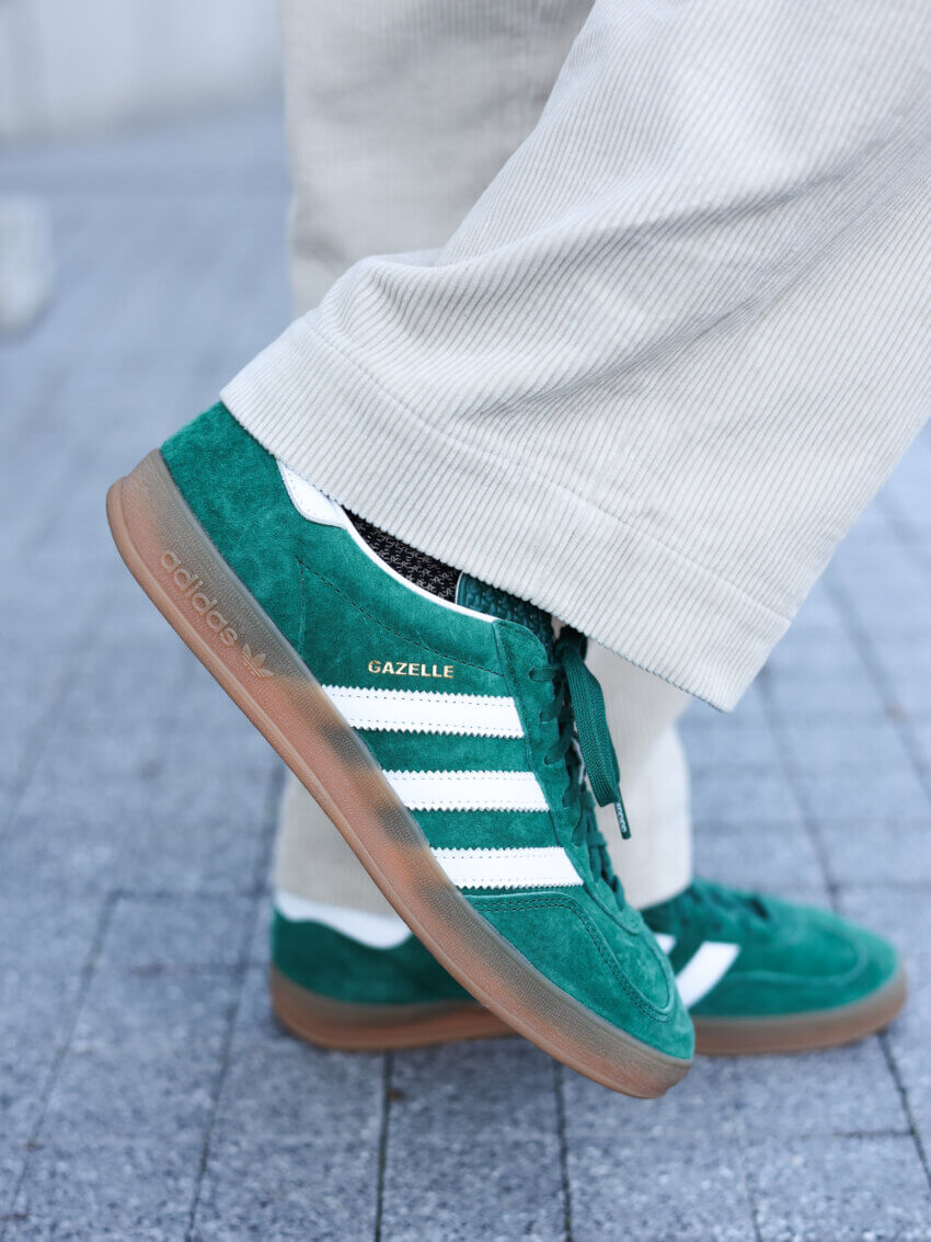 アディダスのガゼルインドアのグリーンのサイズ感・着用感