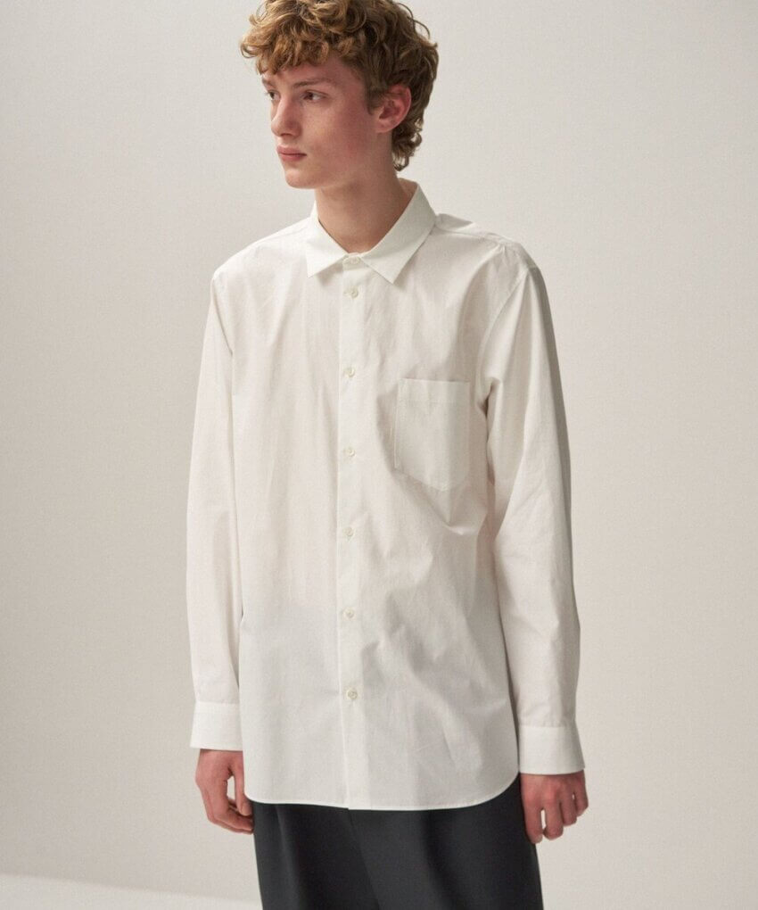 エイトンのスビンコットンスタンダードシャツ