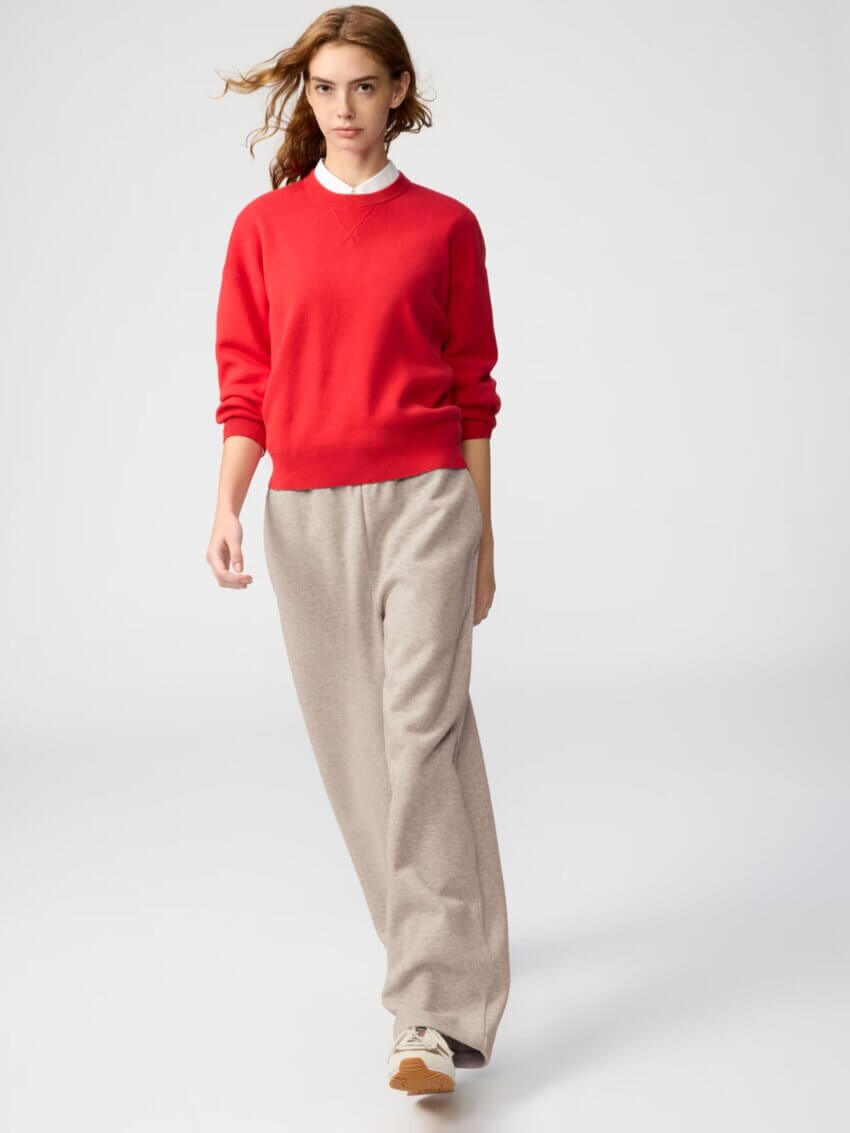 ユニクロCのスウェットワイドパンツ（丈長め）