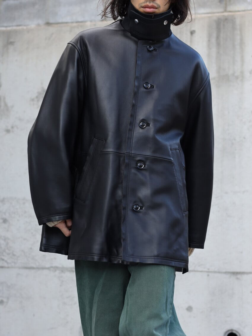 ヨークのカットオフレザーカーコートのサイズ感、着用感