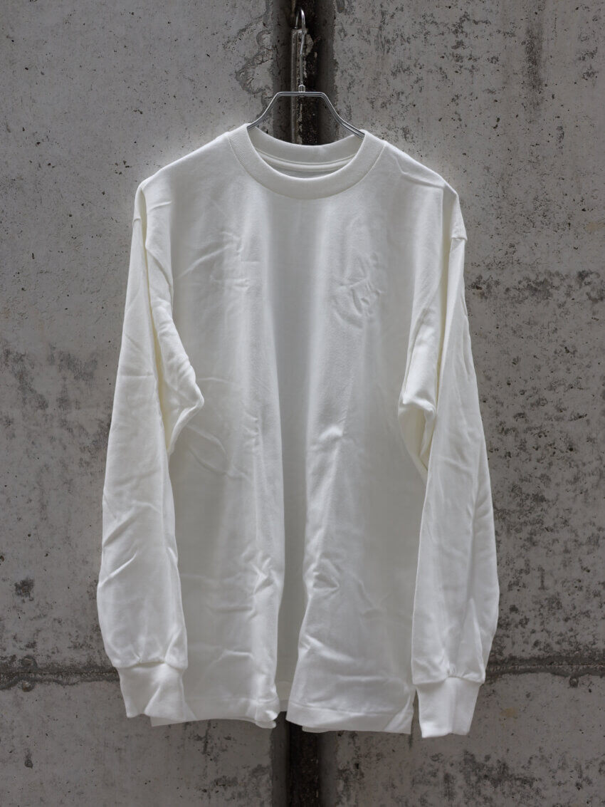 ヘインズのSHIRO クルーネックロングスリーブTシャツ