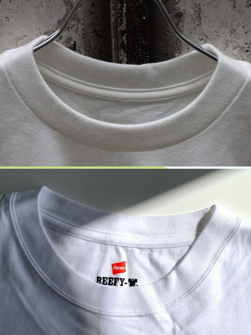 ヘインズのSHIROとビーフィーTシャツのオンスの違い