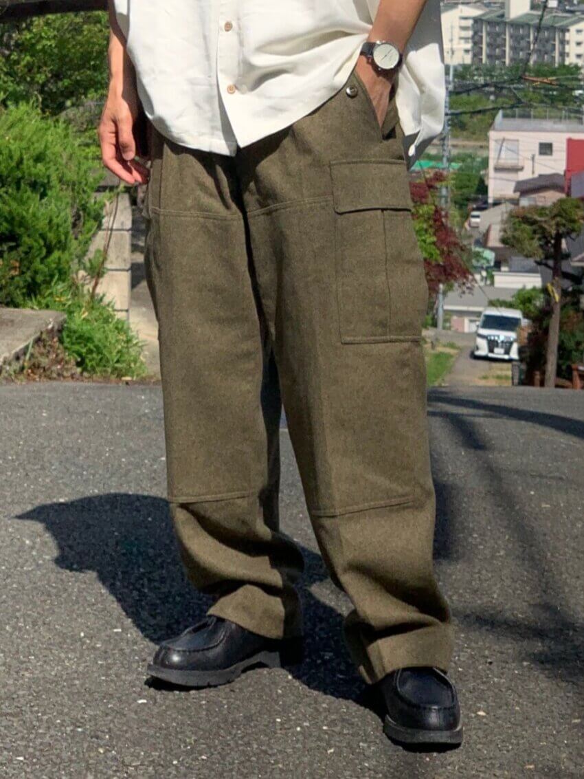 1960's 西ドイツ軍カーゴパンツのサイズ感・着用感