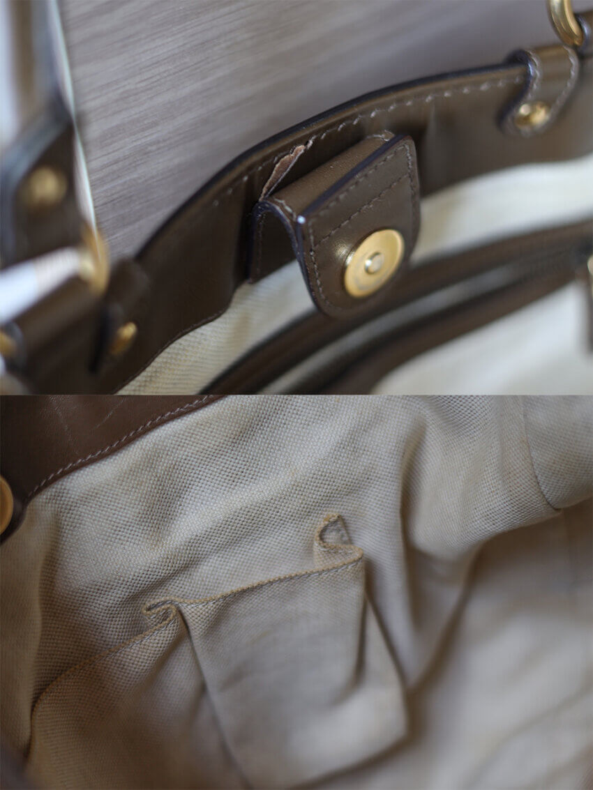 グッチ のGGキャンバス×レザーの定番トートバッグ（型番269953）