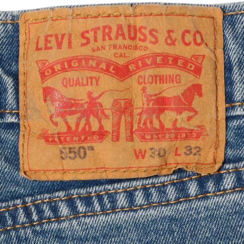 リーバイスの550デニムのタグ