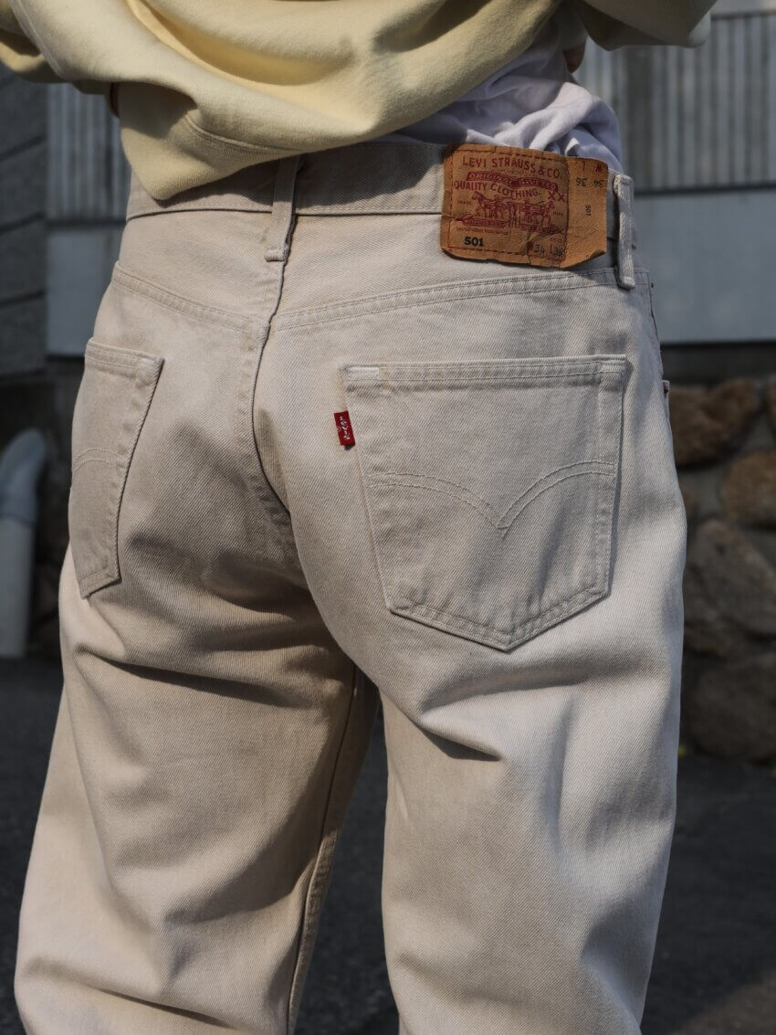 ユーロリーバイス501エクリュイギリス製のサイズ感(ヒップ)