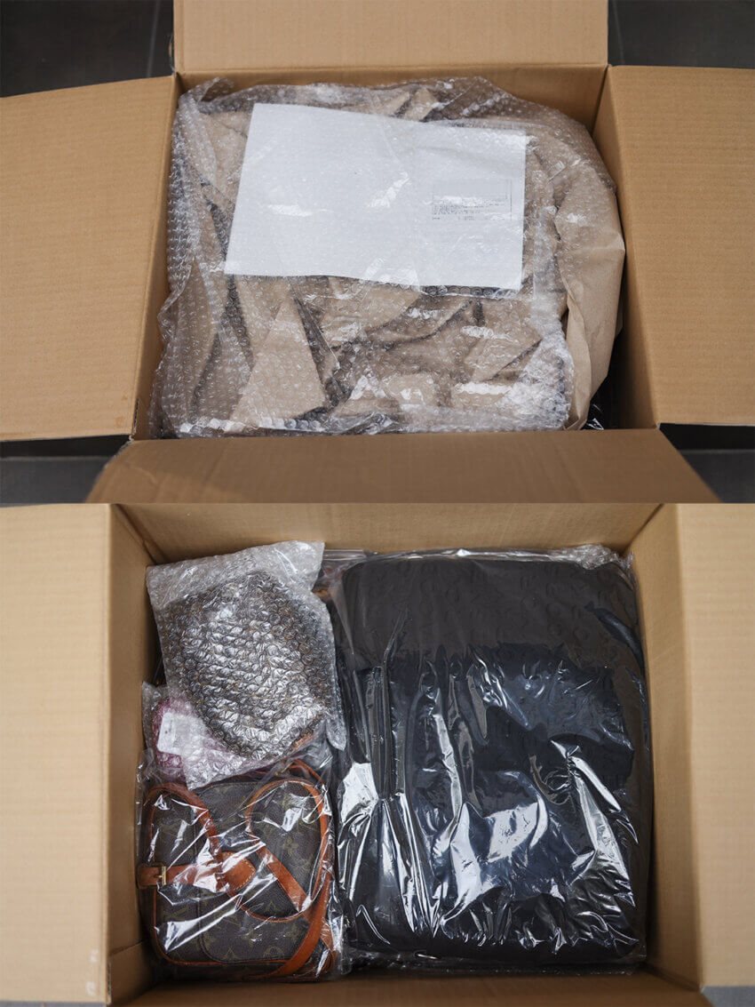 ブランドオフの宅配買取で返却された梱包状態
