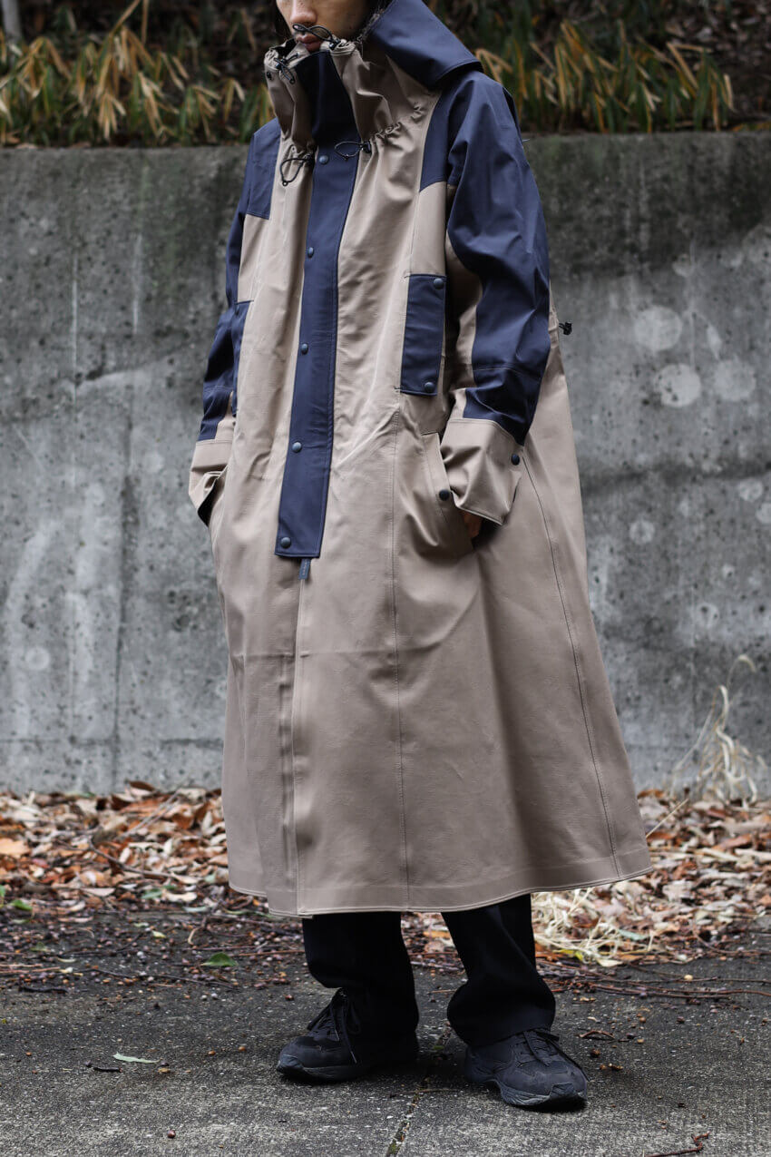 ジュンミカミ×ワイルドシングスの３レイヤーコートのサイズ感・着用感