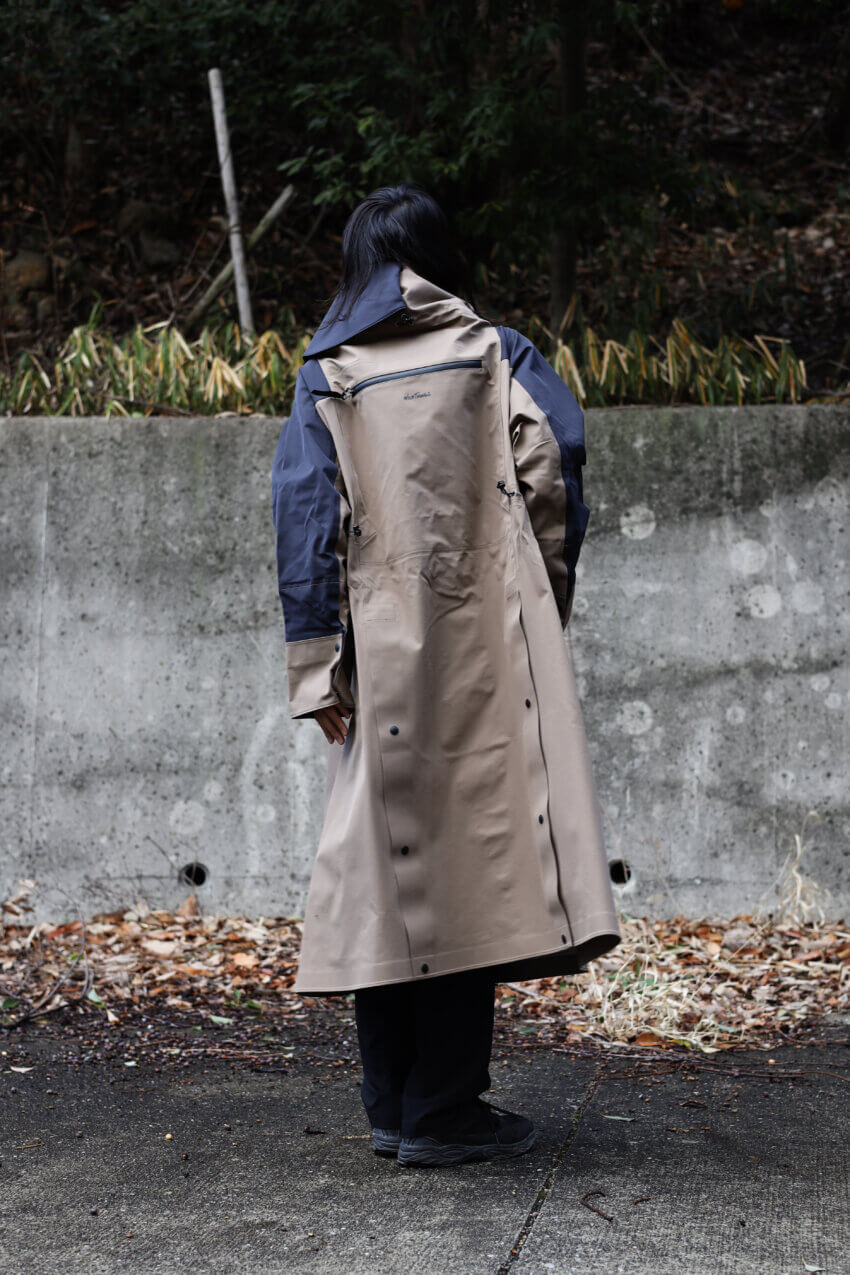 ジュンミカミ×ワイルドシングスの３レイヤーコート、810sのstudenのメンズコーデ