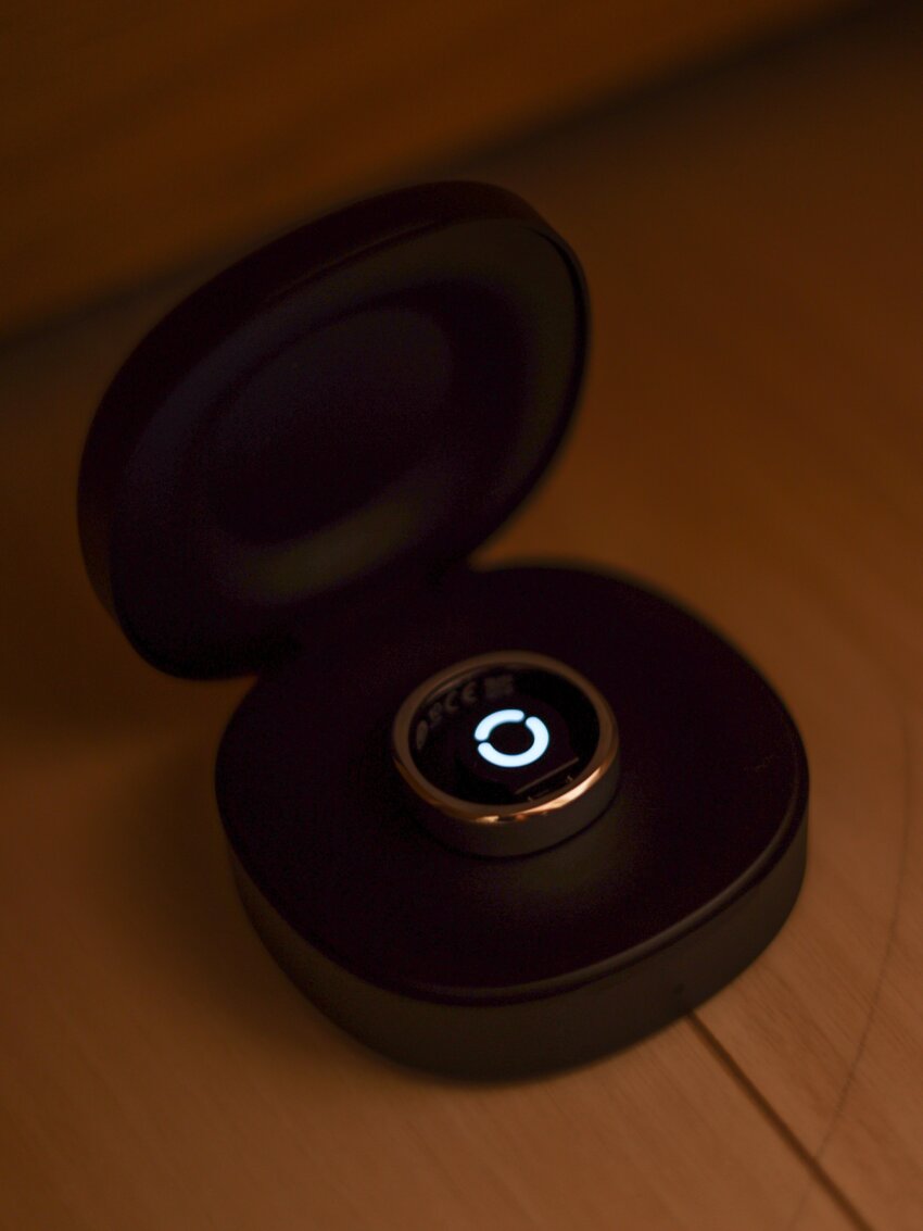 リンコンの持ち運び可能な充電ケースの点灯